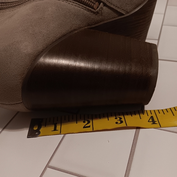 Carlos Santana Tempe Fringe Heel Boties Leather Upper Sz10M Gray Women - Picture 7 of 11